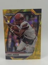 2025 Panini Prizm Draft Picks #177 Lamar Jackson Prizms Gold Ice