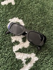 PRADA Sunglasses Black Unisex Size 58 14 with Phone Case Used Good Condition