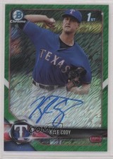 2018 Bowman Chrome Prospect Green Shimmer Refractor 40/99 Kyle Cody Auto 0yn1