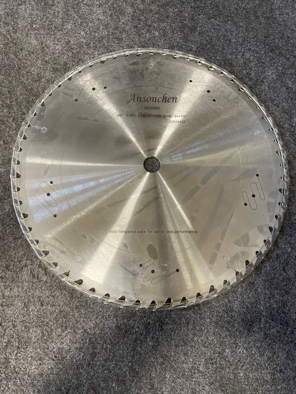 HCT HD1660 16"x 60T , ATB 1" Bore , Carbide Tip Circular Saw Blade