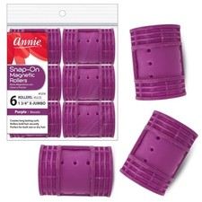 Annie Snap-On Magnetic Hair Rollers   Extra Jumbo 1 3/4 X-Jumbo - 1 3/4" Purple