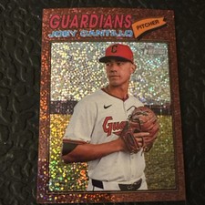 Joey Cantillo 2026 Topps Heritage Burgundy Sparkle #251 Cleveland Guardians