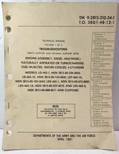 Technical Manual Troubleshooting Multifuel Engine Assembly Diesel M-44 Trucks VG