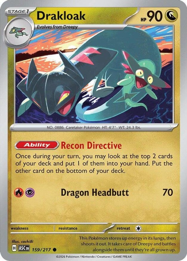 Pokemon Drakloak (159/580) Ascended Heroes NM
