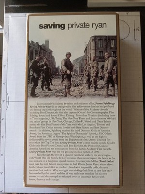 Saving Private Ryan VHS Video Cassette Tape 1999