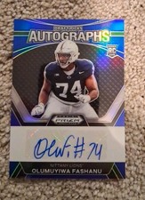 2024 Prizm Draft Picks Draft Picks Autographs Olumuyiwa Fashanu /149 Blue RC,AU