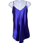 The Woman Within Fifth Avenue Purple Satin Slip Nightgown Dress Sz 34/4X Silky