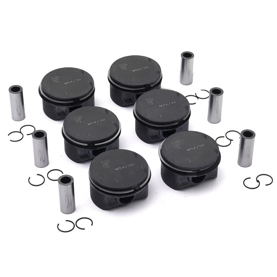 Juego de 6 pistones y anillos STD / gran tamaño +0,5 para BMW 330i 530i X5 Z4 M54B30 3,0 L Foto 2 de 3