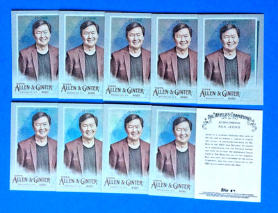 Lot of 10 . 2020 TOPPS  ALLEN GINTER  . KEN JEONG . ACTOR / COMEDIAN,   . # 167
