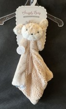NEW Snuggly Lovey Deer Beige Soft Plush Lovey Sherpa Lining Security Blanket 15  