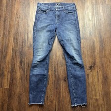 MOTHER The Looker Ankle Fray Jean in Twilight Magic Dark Wash Women  s Size 26