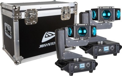 JB-Systems UFO X4 Moving Head Light Effekt RGBW LED Case DMX Laser Koffer Set