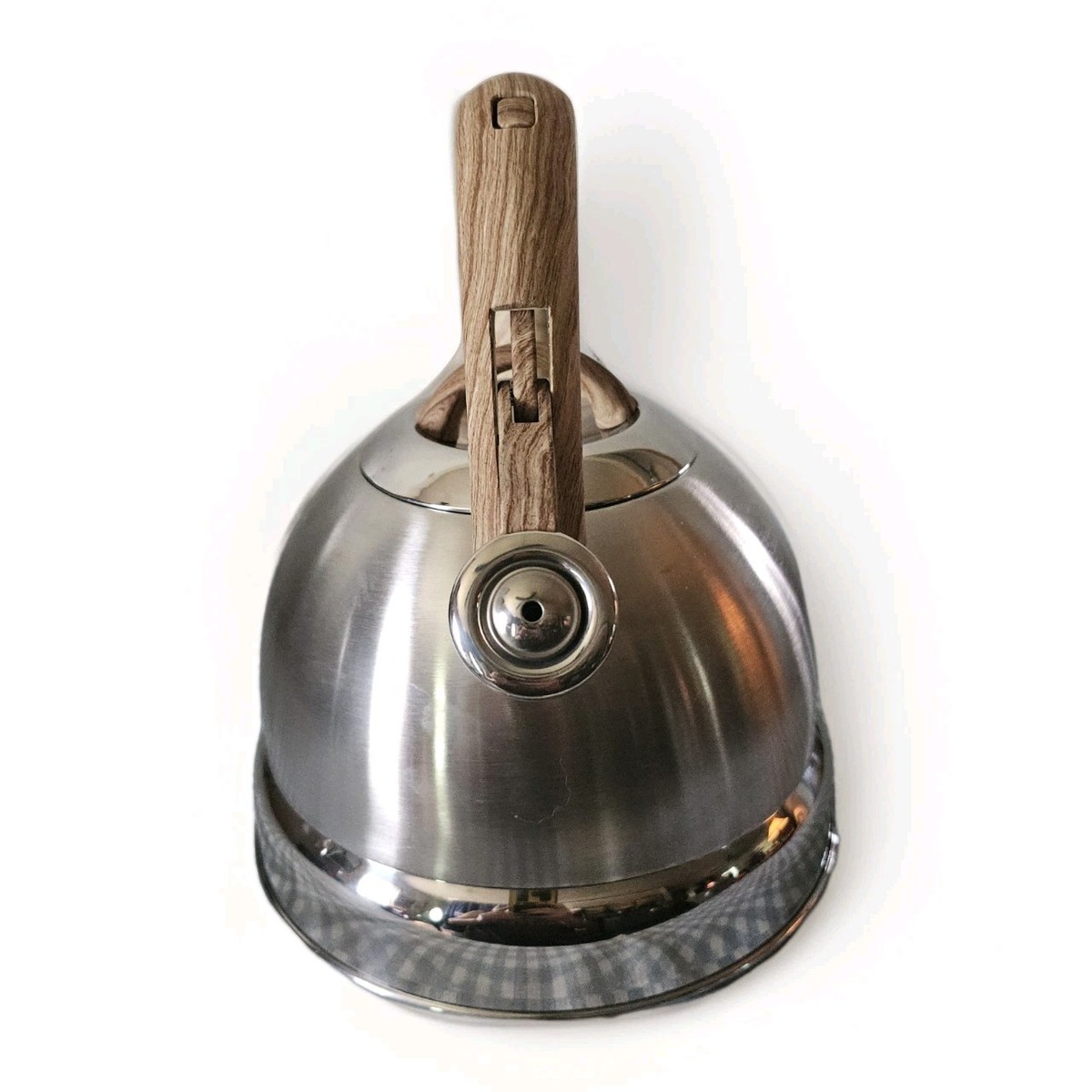 L'EPICURE DELUXE WHISTLING TEA KETTLE STAINLESS STEEL SIM WOOD