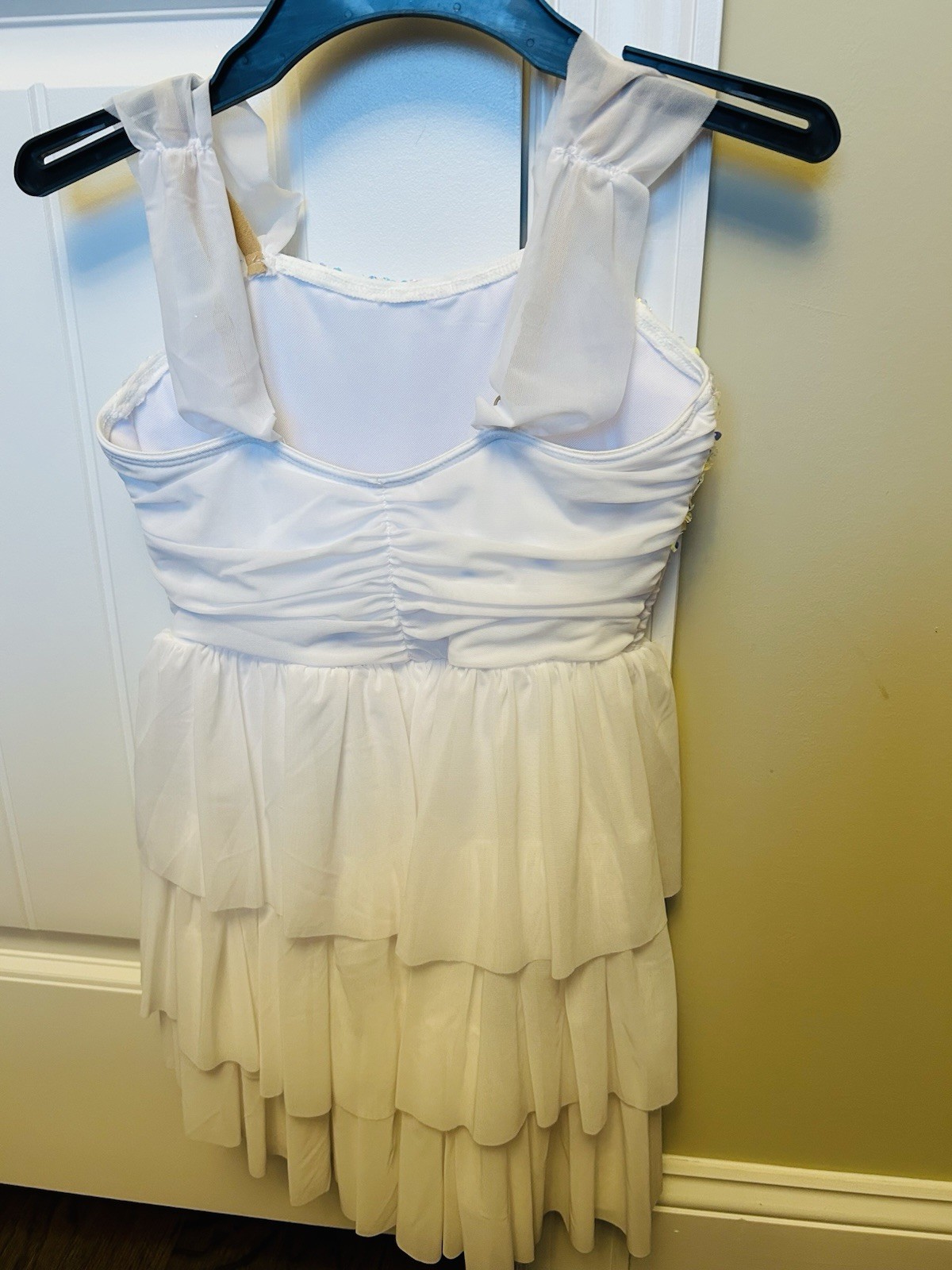 Revolution Spandex Dance Dress, White, Size LC Fi… - image 3