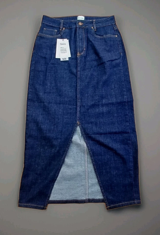 MY ESSENTIAL WARDROBE Dekota Denim High Waisted Midi Skirt, Size EU40. Rrp £89 - Image 2 of 4