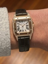 😍 NOS W/ BOX & PAPERS! Crystal Case GRUEN Santo Roman Numeral Quartz Tank Watch