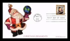 DR JIM STAMPS US COVER CHRISTMAS ORNAMENTS SANTA CLAUS FIRST DAY ISSUE