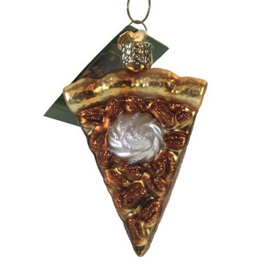 Old World Christmas 3.25In Piece Of Pecan Pie, Glass, Southern Favorite 32453