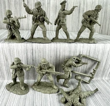 Conte Collectibles WWII Lot Of 8 Poses German Toy Soldiers 54mm
