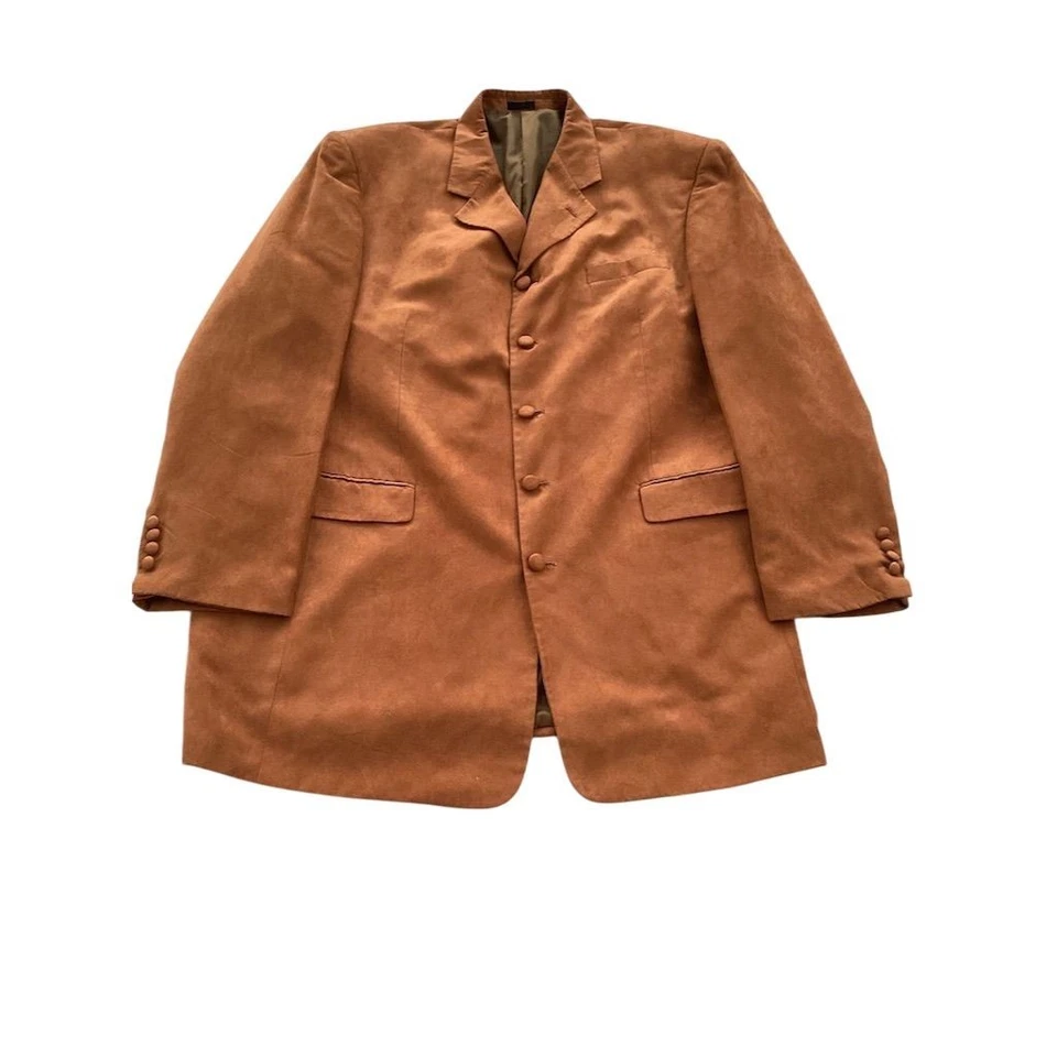 Traje Falcone Hombre Vintage 2 Piezas Marrón Talla 44L / Cintura 38L  Foto 3 de 4