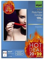 Sigel® T1155 Inkjet-Everyday Photo-Papier - A4, HochgläNzend, 195 G/Qm, 20+20 Bl