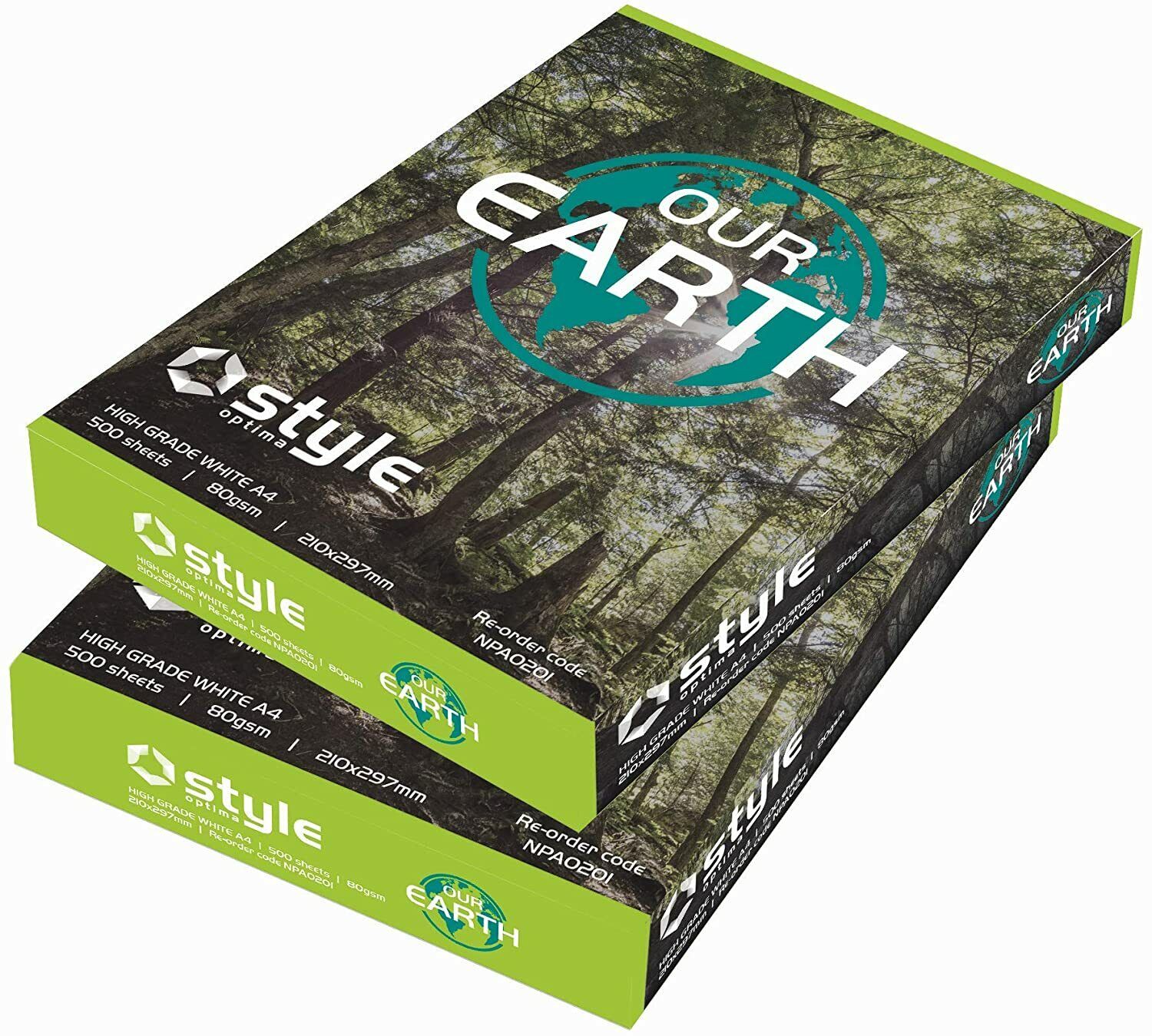 A4 OR A5 '80gsm' OUR EARTH SMOOTH WHITE PAPER. DURRELL WILDLIFE CONSERVATION. Nieuwe postorder