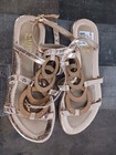 Kath Van Zealand Sandals 5m Pink Rose Gold Flats Strappy 