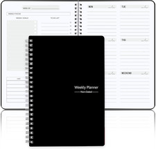 Undated Weekly Planner, Weekly Goals Notebook, A5 to Do List Planner, Habit Trac