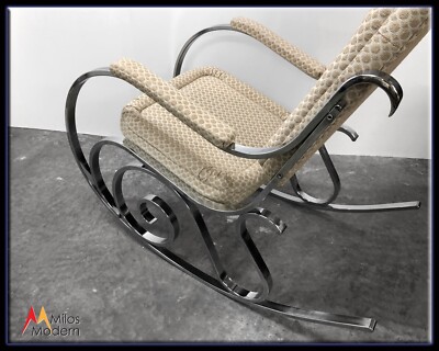 Vintage 1970 MCM Beautiful Maison Jansen Chrome Rocker