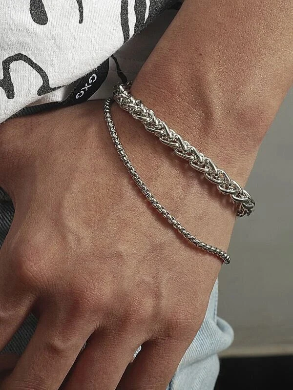 Layered Men's Chain Bracelet | eBay