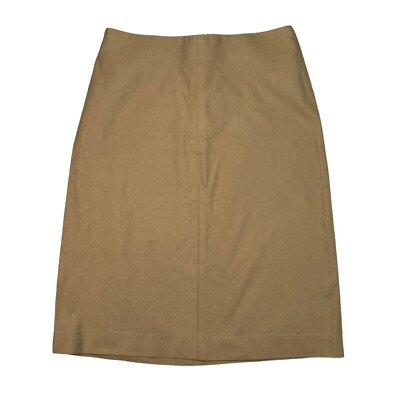 GAP Factory Store Back Zip Straight Pencil Skirt Unlined Cotton Brown Size 1