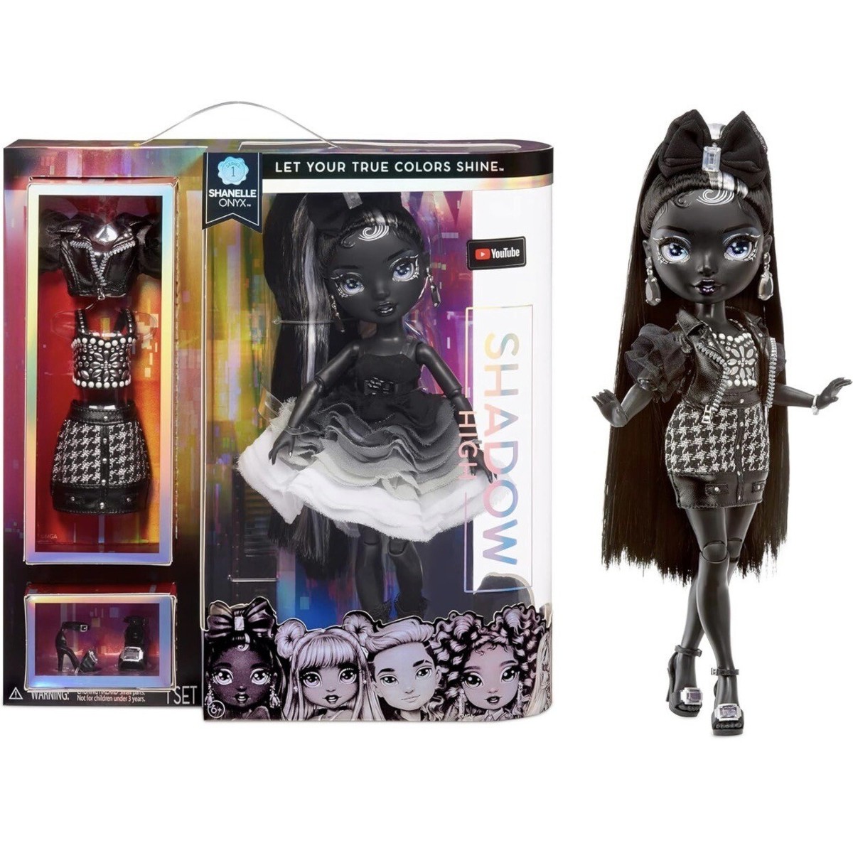 Rainbow High Doll Shadow High Doll Shanelle Onyx Series 1 Black