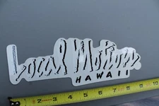 LOCAL MOTION Hawaii Surfboards Clear White OG 80's LM1 Vintage Surfing STICKER