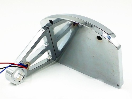 Chrome LED Side License Plate Tail Light For Harley Honda Kawasaki Suzuki Yamaha - Picture 4 of 6