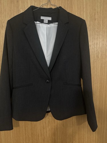 H&M 2 Piece Woman’s Grey Suit EUR 42 Uk 14 work smart wear excellent condition - Picture 2 of 14