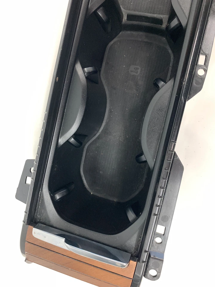 16-22 Volvo XC90 S90 Center Console Cup Holder w/ Blind Linear Walnut 32275413 - Image 4 of 4