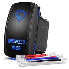 Nilight Windshield Wiper Rocker Switch Led Light Bar Switch 8Pin Laser DPDT Blue