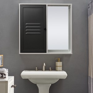 Wall Mounted Bathroom Corner Cabinet Mirror Storage Unit Single Door 600 X 570mm Ebay