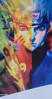 3D Holographic Lenticular Poster 3-in-1 DragonBall Naruto CROSSOVER!!!       