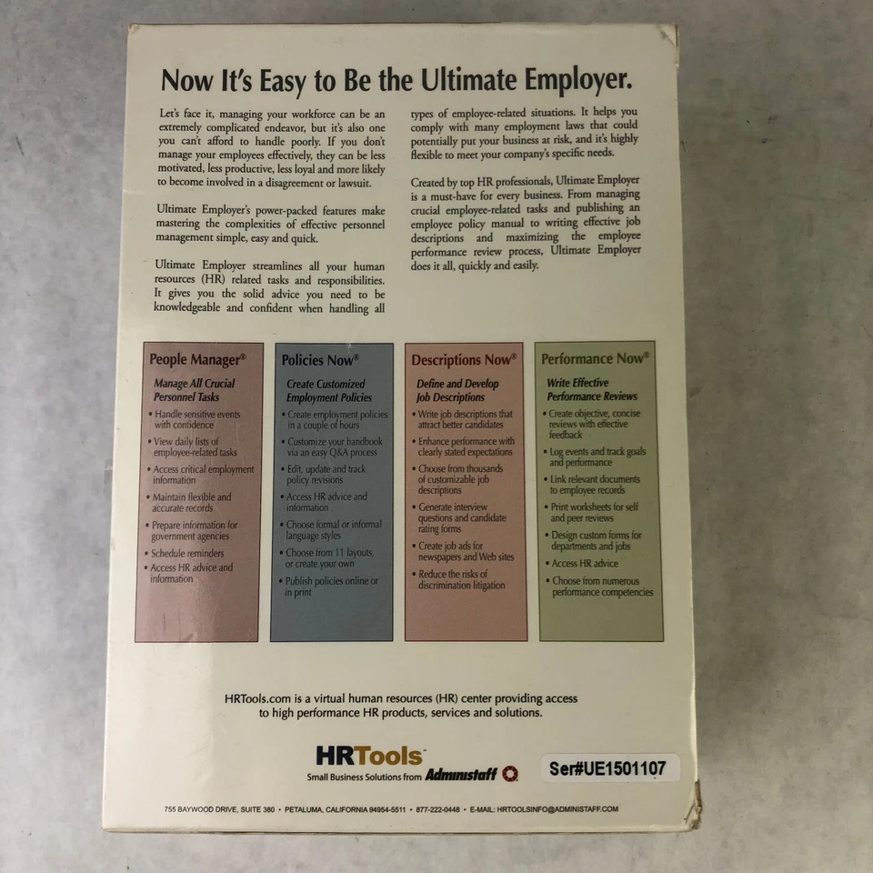 Ultimate Employer Workforce Management Software CD-ROM HR Work Tools Administaff - Image 2 of 4