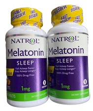Natrol Melatonin Fast Dissolve Tablet Strawberry Flavor 1mg 90 Count Ea Lot Of 2