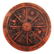 Small Wheel of the Year Plaque - Dryad Design - Wiccan Pagan Sabbats Wall Decor