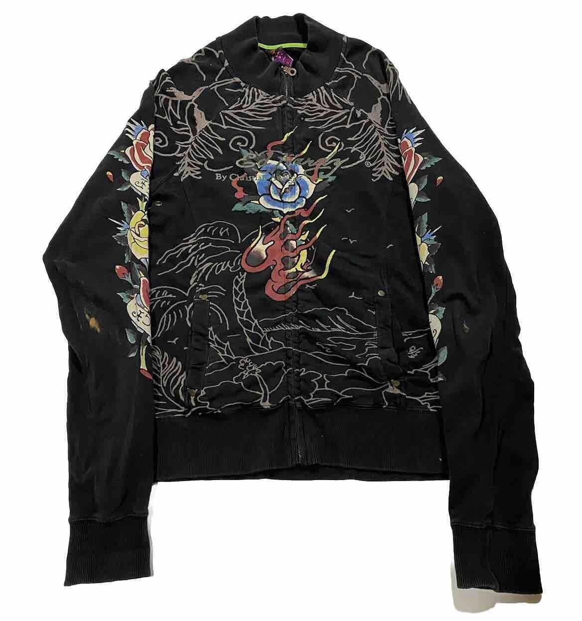 Vintage Y2K Ed Hardy Women’s Zip Up Size M Jacket AE5