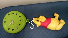 Orologio da parete Disney Winnie The Pooh in resina dipinta a mano originale  