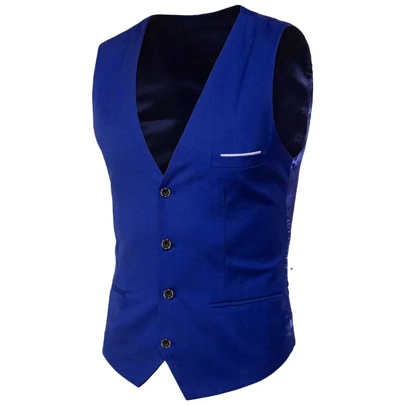 Men Slim Fit Sleeveless Waistcoat for Business & Casual Wear