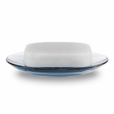 Umbra Soap Dish Droplet Soap Tray Bathroom Soap Holder Oval Acrylic Denim Blue