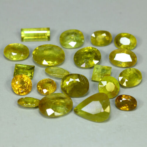 22.53 Cts_Wholesale Price_100 % Natural Unheated Yellowish Green Sphene_Russia - Bild 1 von 3