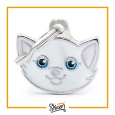 Medaglietta Targhetta Medaglia per Gatto Gatti Personalizzata con Incisione Osso