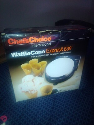 Chefs Choice International Petite Cone Express 838 Waffle Cone Maker New