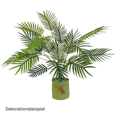 Künstliche Arecapalme mit 18 Palmblätter 65cm Palmwedel Zimmerpflanze Palme GRÜN